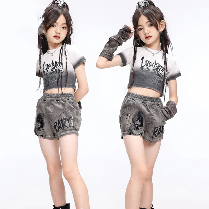 Girls Jazz Dance Costumes Gray White Crop Tops Shorts Kpop Outfits Children Ballroom Hip Hop Dance Performance Clothes DQS16476
Girls Jazz Dance Costumes Gray White Crop Tops Shorts Kpop Outfits Children Ballroom Hip Hop Dance Performance Clothes DQS16476