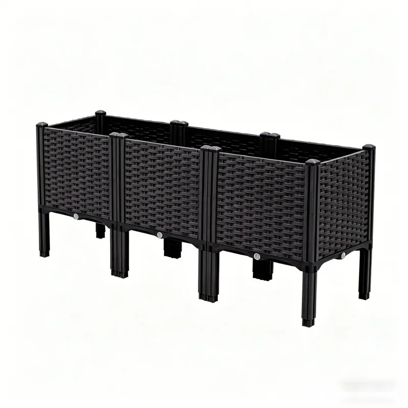 Large 3-Tier Planter Box Elevated Deepened 120x40x52cm Vegetable Garden Pot for Outdoor Balcony Plastic Planting Container
Large 3-Tier Planter Box Elevated Deepened 120x40x52cm Vegetable Garden Pot for Outdoor Balcony Plastic Planting Container