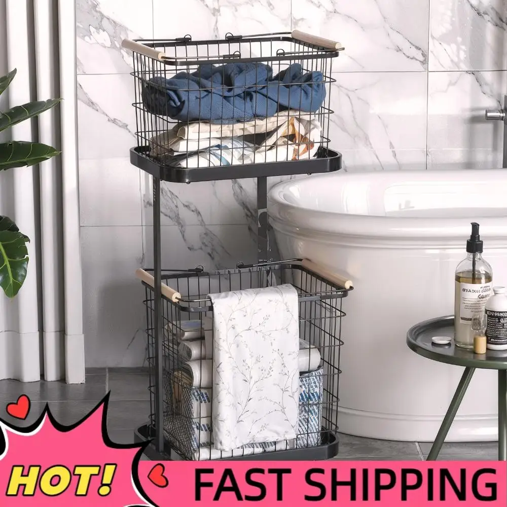 2 Tier Wire Laundry Hamper Cart with Wheels Laundry Hamper Trolley Laundry Clothes Basket for Laundry Room Bathroom Bedroom
2 Tier Wire Laundry Hamper Cart with Wheels Laundry Hamper Trolley Laundry Clothes Basket for Laundry Room Bathroom Bedroom