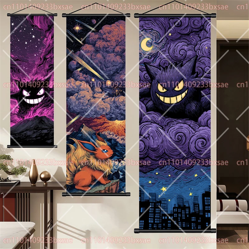 Классическая аниме-картина «Покемон: Генгар, Иви, Звездное небо Ван Гога» для декора спальни, HD-принт на холсте, подарки
Классическая аниме-картина «Покемон: Генгар, Иви, Звездное небо Ван Гога» для декора спальни, HD-принт на холсте, подарки