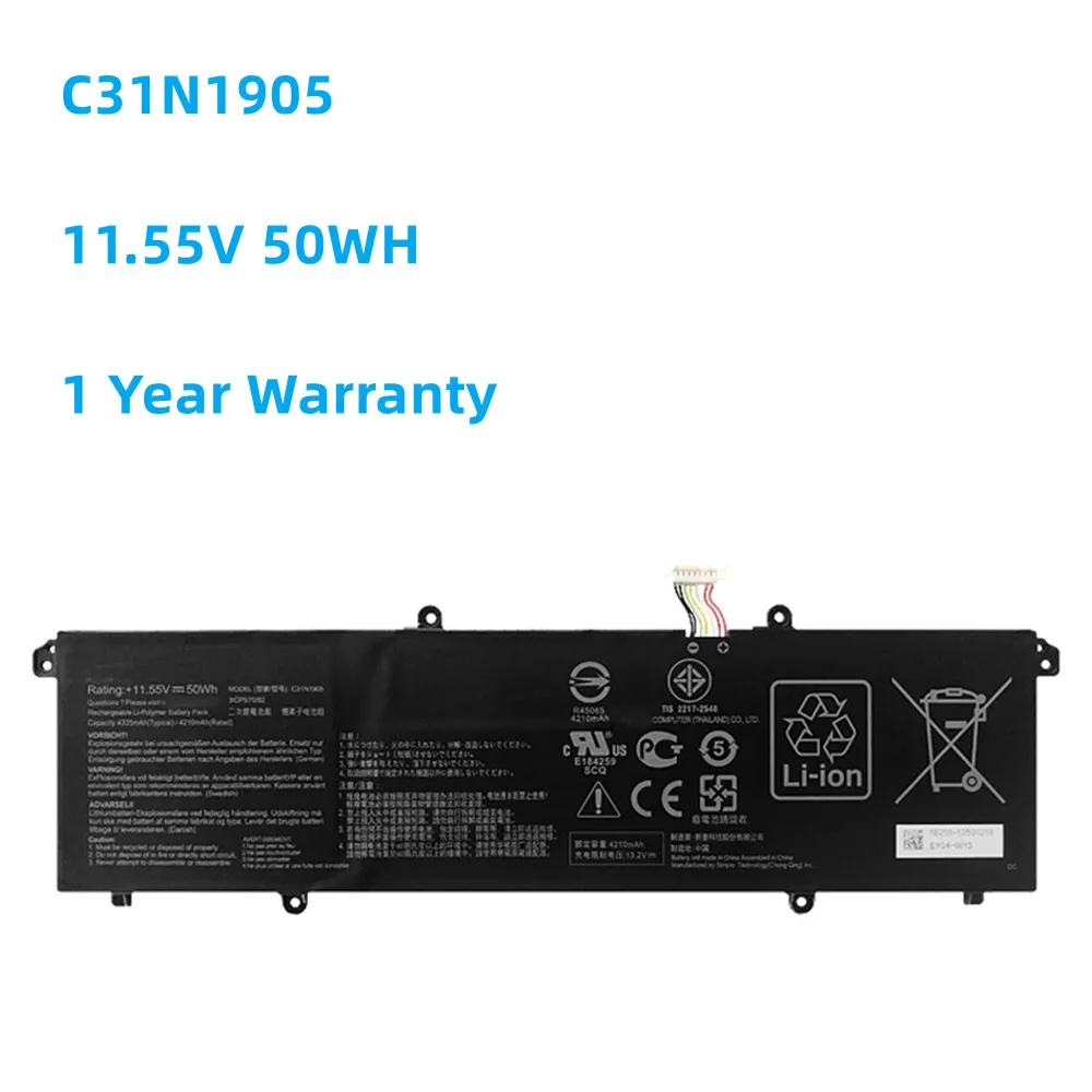 Новинка, модель C31N1905 11,55 в, 50 Втч, фонарь K533F S433FL S521FA S533FL V533F для VivoBook S14, фонарь
Новинка, модель C31N1905 11,55 в, 50 Втч, фонарь K533F S433FL S521FA S533FL V533F для VivoBook S14, фонарь