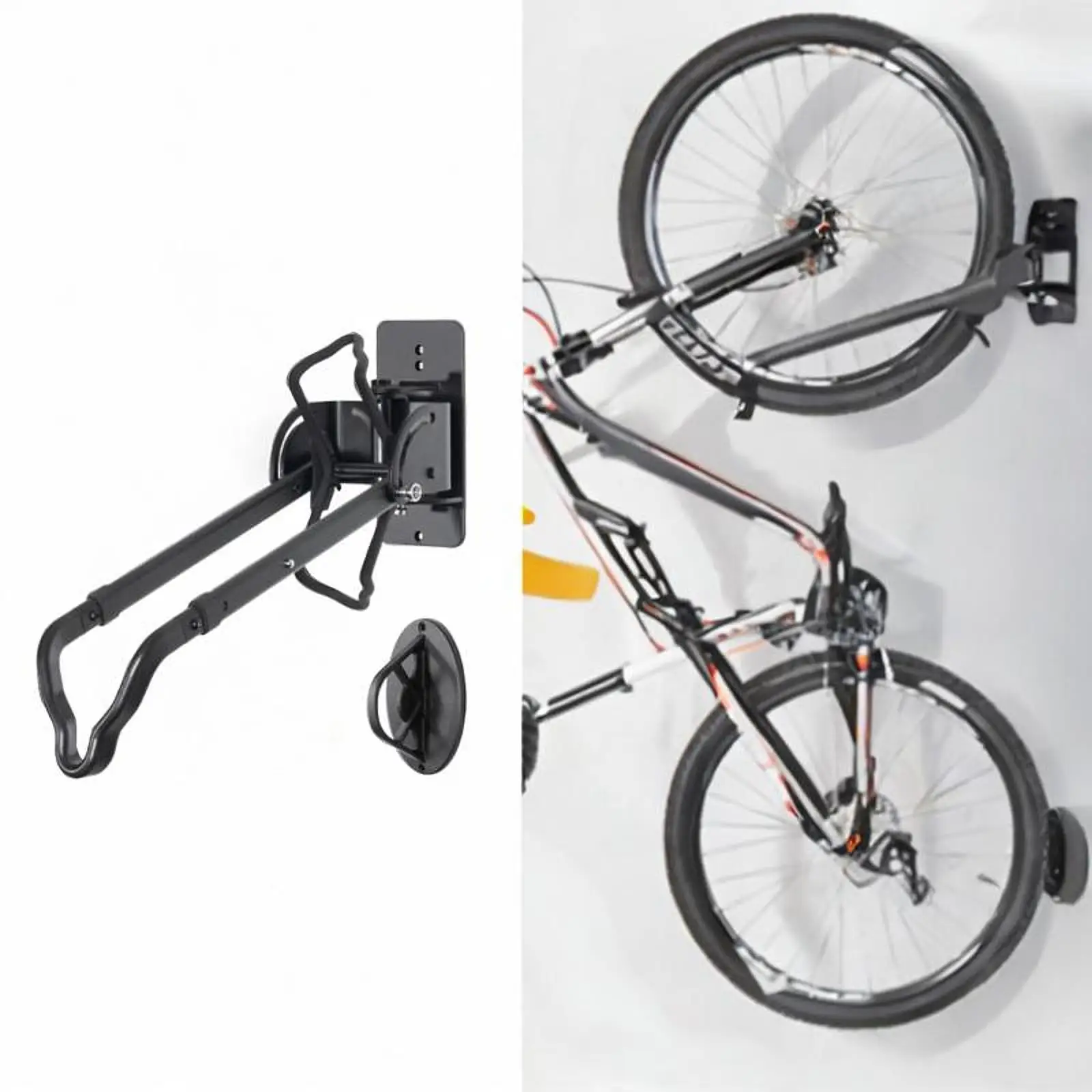 Indoor Bike Wall Mount Sturdy Display Stand Swivel Wall Hook Space Saving Bike Hanger Bicycle Rack for Shops Garage Home
Indoor Bike Wall Mount Sturdy Display Stand Swivel Wall Hook Space Saving Bike Hanger Bicycle Rack for Shops Garage Home
