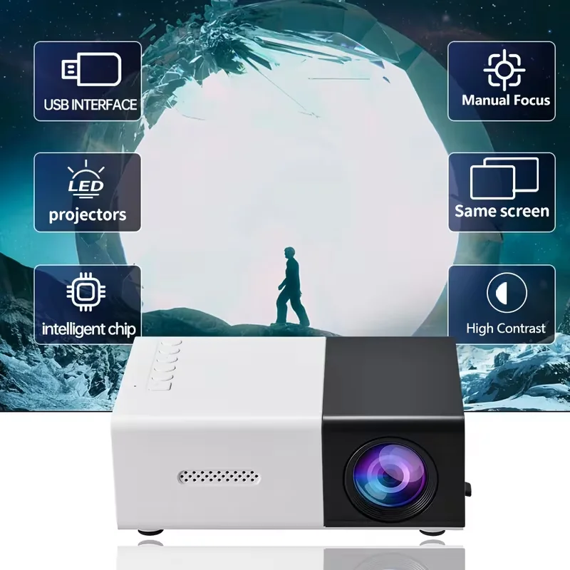 Compact LED Portable Projector,320*240P,Compatible with Mobile Devices,Tablets,USB,Making It a Portable Home Theater Solution
Compact LED Portable Projector,320*240P,Compatible with Mobile Devices,Tablets,USB,Making It a Portable Home Theater Solution