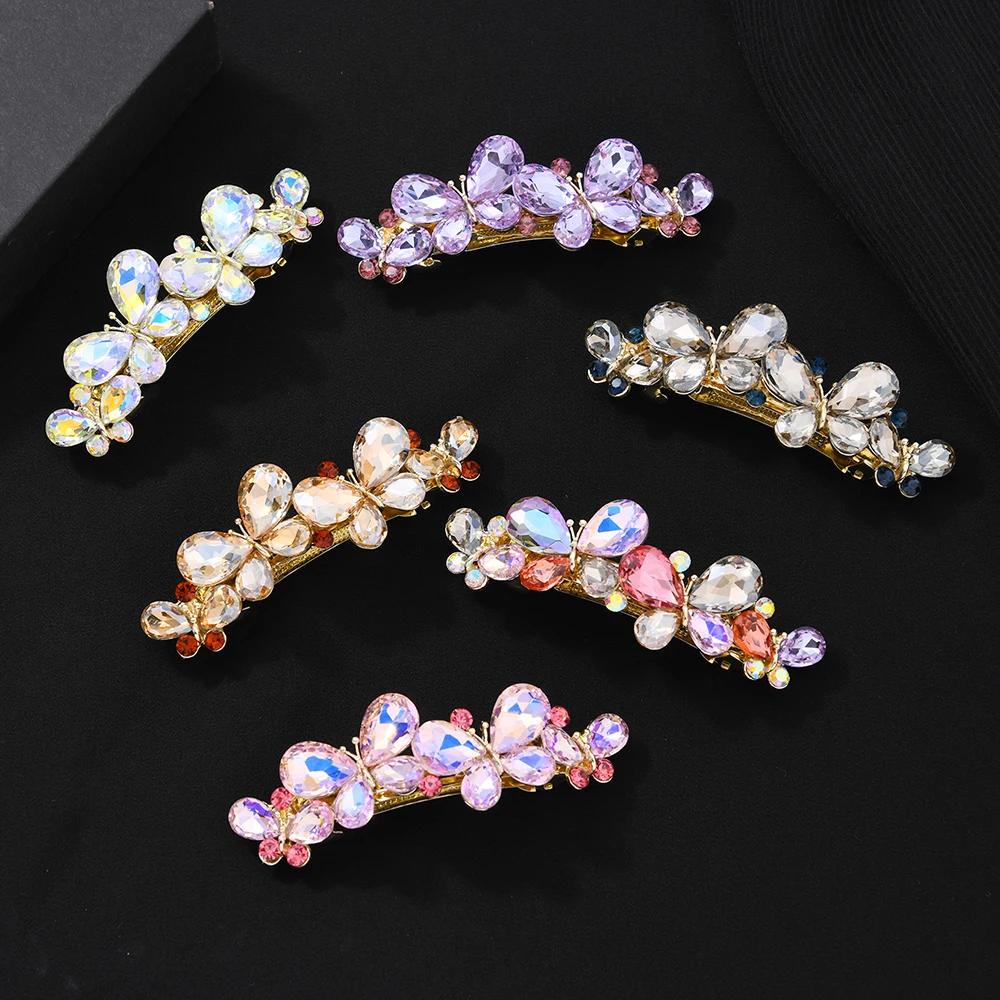 Korean-style elegant hair clips, shiny hair accessories, crystal butterfly spring clips, hair clips, and colorful accessories
Korean-style elegant hair clips, shiny hair accessories, crystal butterfly spring clips, hair clips, and colorful accessories