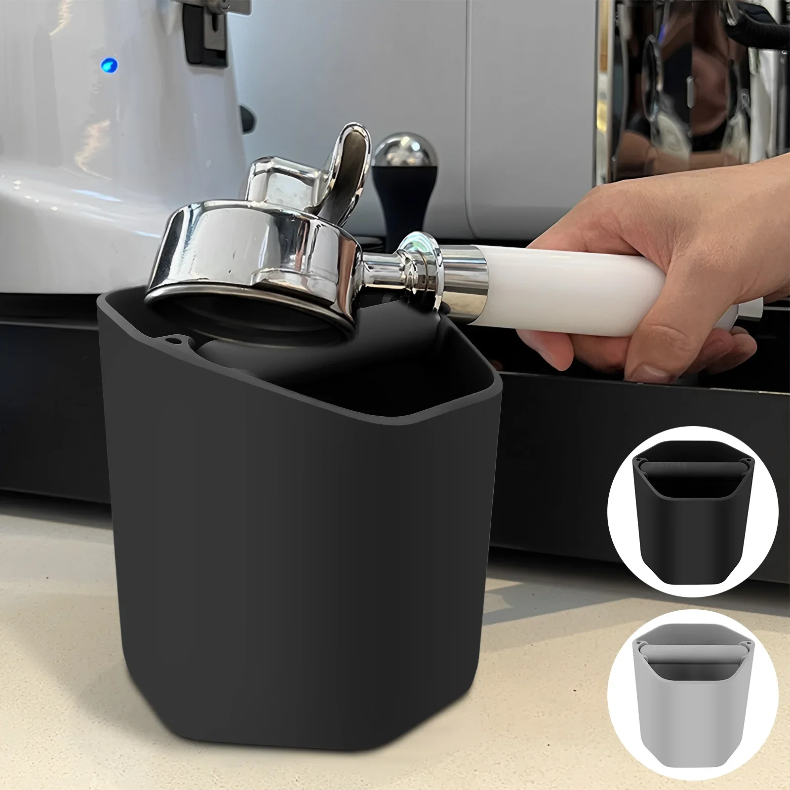 Coffee Knock Box Large Capacity Espresso Knock Box with Rubber Knock Bar and Nonslip Base Portable Coffee Ground Knock Box
Coffee Knock Box Large Capacity Espresso Knock Box with Rubber Knock Bar and Nonslip Base Portable Coffee Ground Knock Box