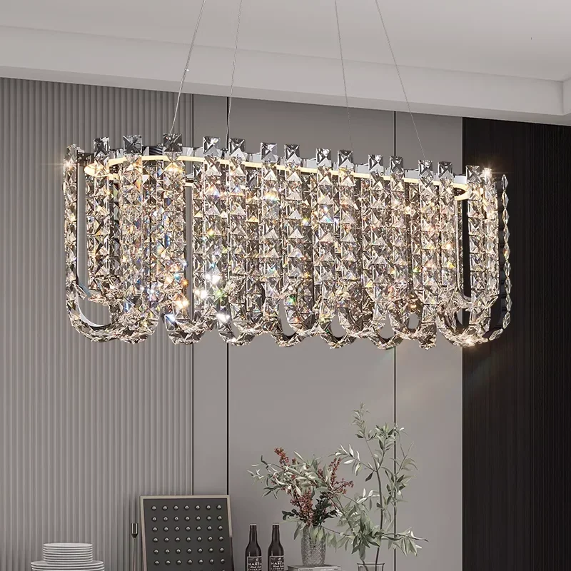 Luxury Design LED Crystal Chandelier Home Decoration Modern Crystal Suspension Luminaire Dining Room Lighting Fixtures
Luxury Design LED Crystal Chandelier Home Decoration Modern Crystal Suspension Luminaire Dining Room Lighting Fixtures