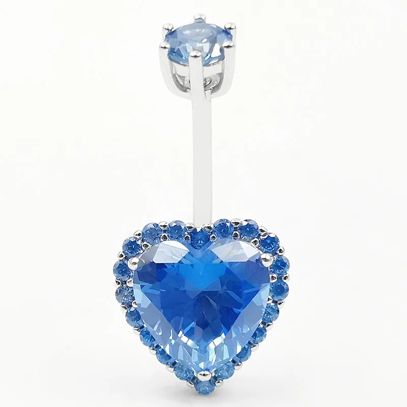 Кольцо для живота S925 Silver Blue Heart CZ - Европейские украшения для пирсинга - Прямая транскордонная фабрика
Кольцо для живота S925 Silver Blue Heart CZ - Европейские украшения для пирсинга - Прямая транскордонная фабрика