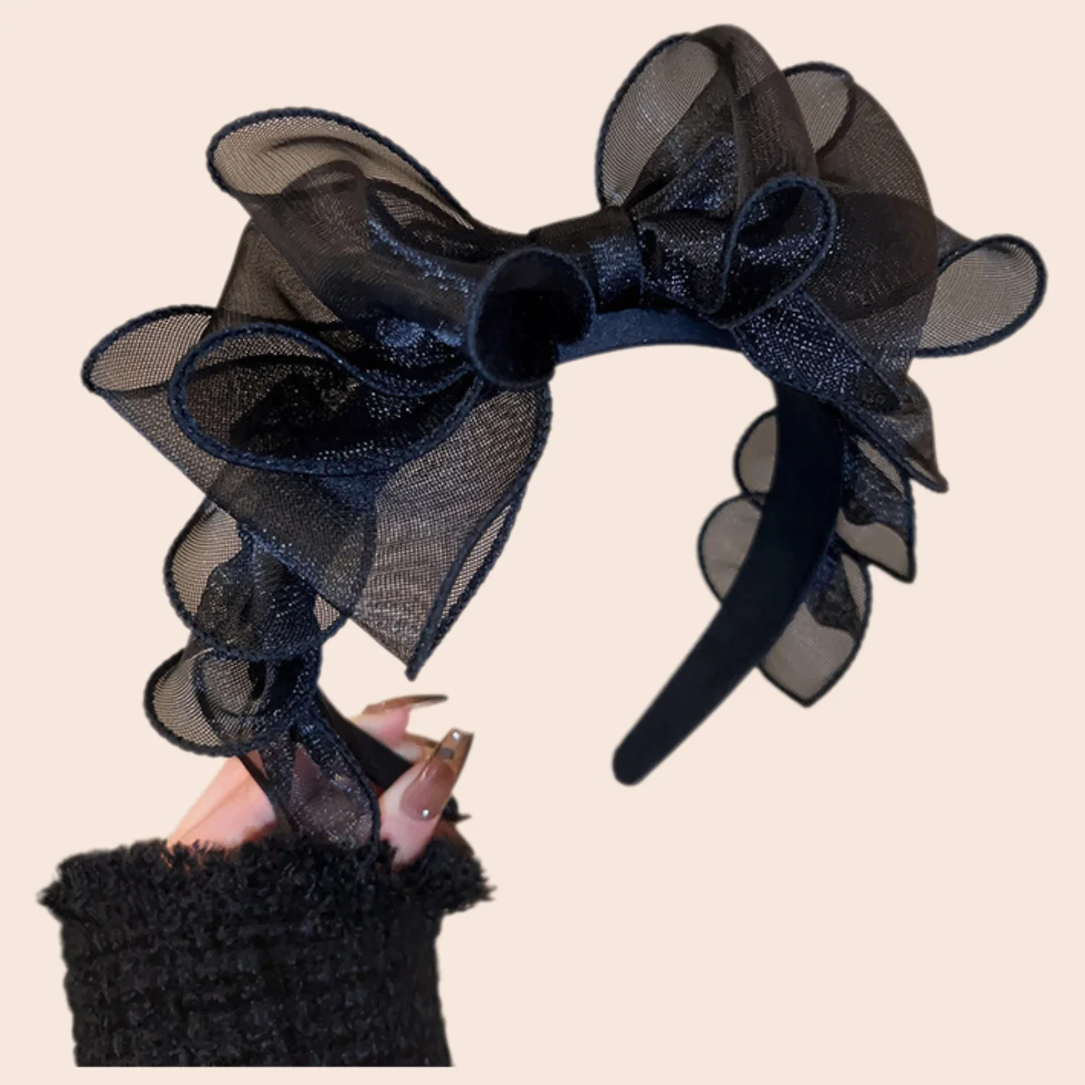 Black Mesh Big Bow Headwear Elegant Sweet Retro French Hair Accessory for Women Fashion Daily Wear Makeup Wash Face Headbands
Black Mesh Big Bow Headwear Elegant Sweet Retro French Hair Accessory for Women Fashion Daily Wear Makeup Wash Face Headbands