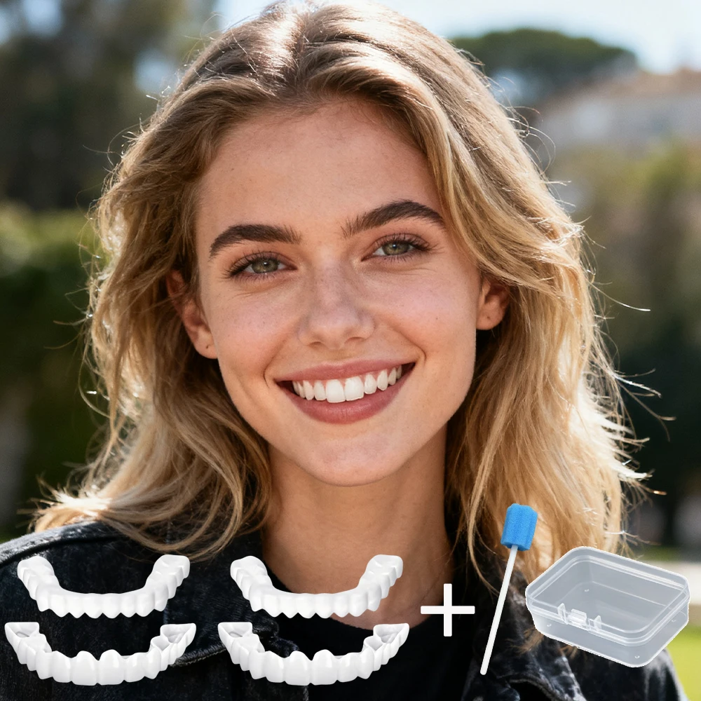 Anti Slip Bottom Teeth Veneers Reusable Instant Smile Whitening Non Slip Design Secure Fit H2931
Anti Slip Bottom Teeth Veneers Reusable Instant Smile Whitening Non Slip Design Secure Fit H2931