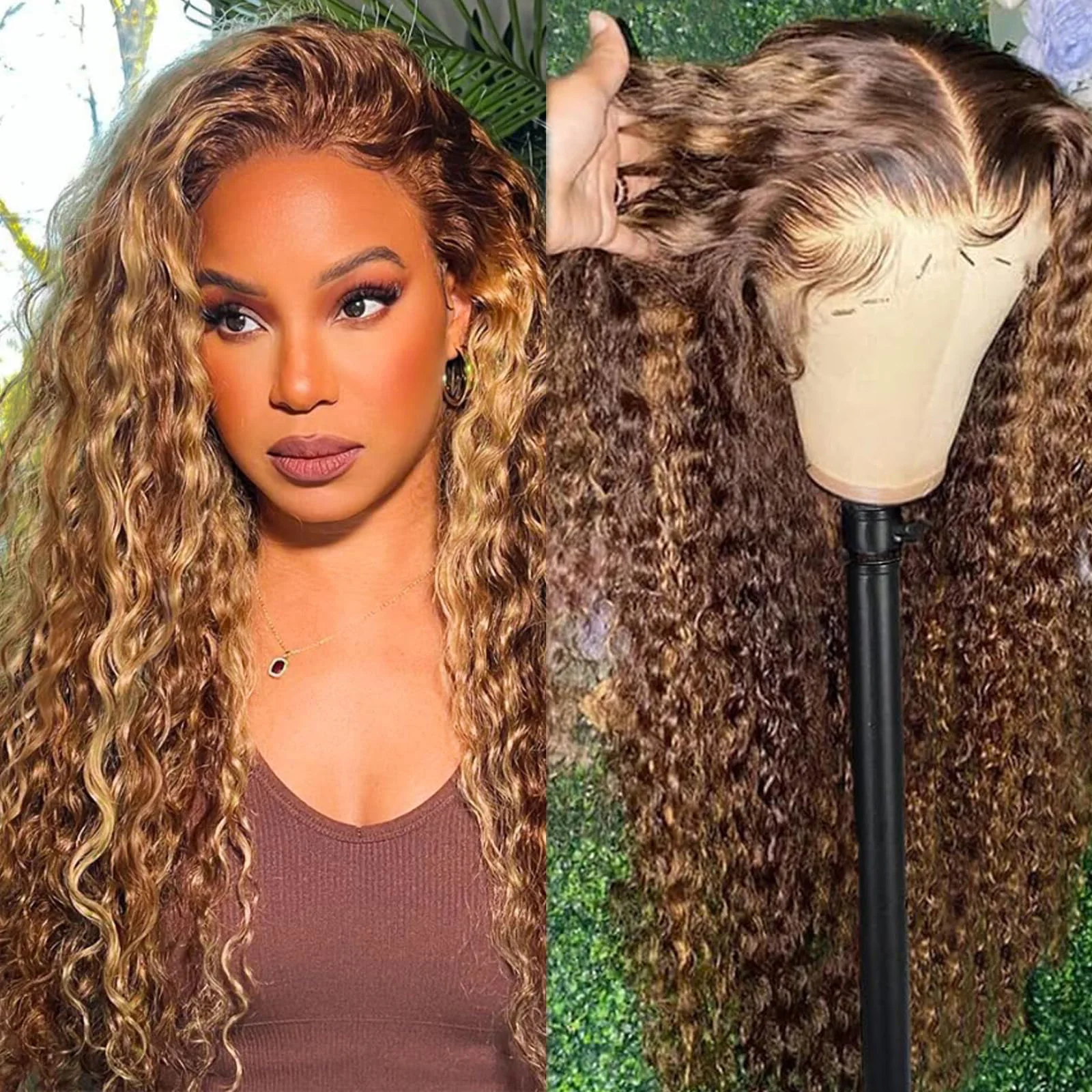 4/27 Highlight Ombre Curly 13x4 Deep Wave Lace Front Wig Human Hair Wigs HD 30 Inch Preplucked Hairline Pre Cut For Women
4/27 Highlight Ombre Curly 13x4 Deep Wave Lace Front Wig Human Hair Wigs HD 30 Inch Preplucked Hairline Pre Cut For Women