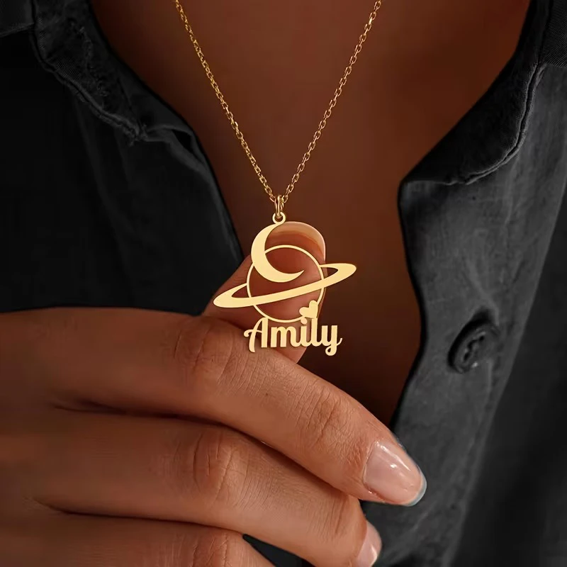 Custom Moon Planet Name Necklaces For Women Men Stainless Steel Customized Necklace Pendant Personalized Neck Jewelry Gift
Custom Moon Planet Name Necklaces For Women Men Stainless Steel Customized Necklace Pendant Personalized Neck Jewelry Gift