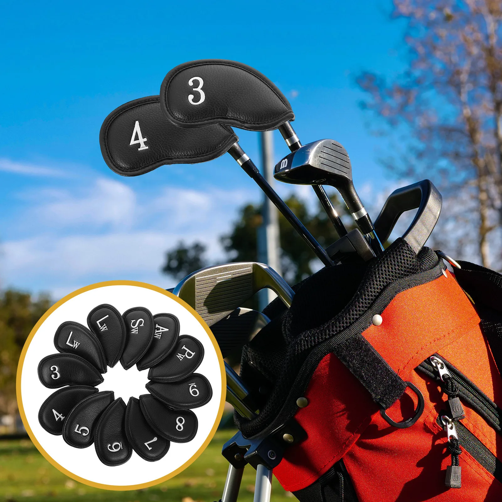 12Pcs Professional Golf Cue Head Cover High-Density Fabric Cue Sleeve Shock Absorbing Vibration Resistant Rod Protector
12Pcs Professional Golf Cue Head Cover High-Density Fabric Cue Sleeve Shock Absorbing Vibration Resistant Rod Protector