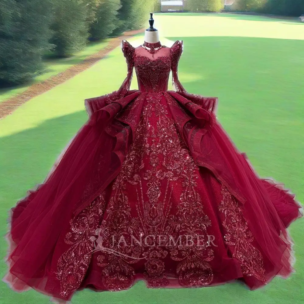 Customized 2025 Luxury Lace Beading Ball Gown Princess Wedding Dress Elegant O-Neck Long Sleeves Backless Bridal Gowns Vestido
Customized 2025 Luxury Lace Beading Ball Gown Princess Wedding Dress Elegant O-Neck Long Sleeves Backless Bridal Gowns Vestido