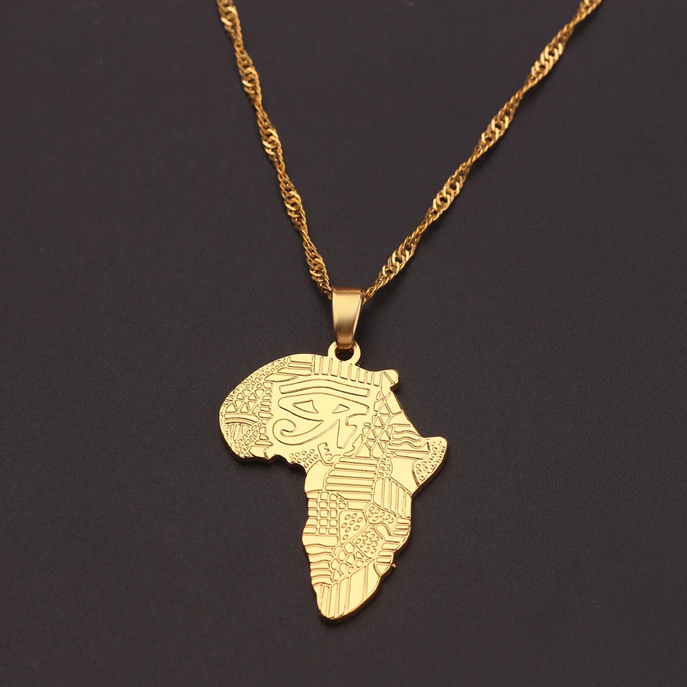 Hip-Hop Fashion Horus Eye Africa Map Pendant Necklace Creative Personalized Jewelry for Men Accessory
Hip-Hop Fashion Horus Eye Africa Map Pendant Necklace Creative Personalized Jewelry for Men Accessory