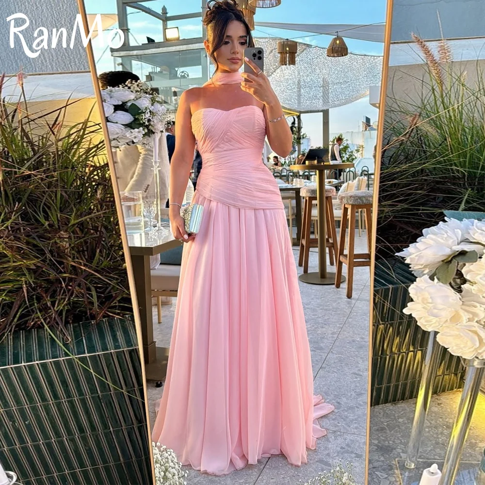 Ranmo Ruched Floor Length Evening Dresses Beach Long A Line Prom Gowns Chiffon Sleeveless Casual Robes Bal De Promo Customized
Ranmo Ruched Floor Length Evening Dresses Beach Long A Line Prom Gowns Chiffon Sleeveless Casual Robes Bal De Promo Customized