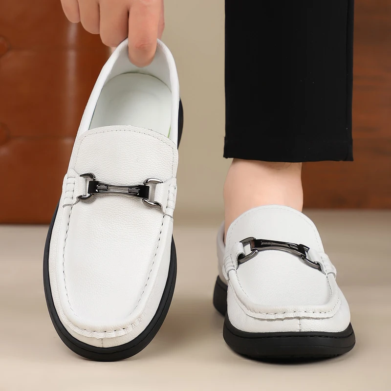 Летние белые кожаные лоферы мужские, ручной работы, без шнурков, для вождения, удобные повседневные туфли для прогулок, деловая обувь
Летние белые кожаные лоферы мужские, ручной работы, без шнурков, для вождения, удобные повседневные туфли для прогулок, деловая обувь