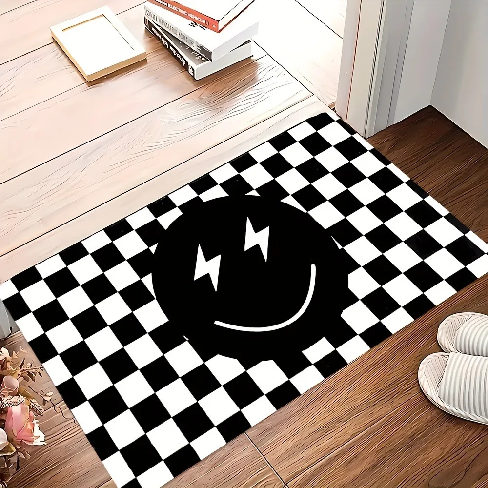 1PC Checkerboard smile face pattern Kitchen Rugs Non-Slip Door Mats Bathroom Rugs Bath Mat Carpet for Home Sink Laundry Decor
1PC Checkerboard smile face pattern Kitchen Rugs Non-Slip Door Mats Bathroom Rugs Bath Mat Carpet for Home Sink Laundry Decor