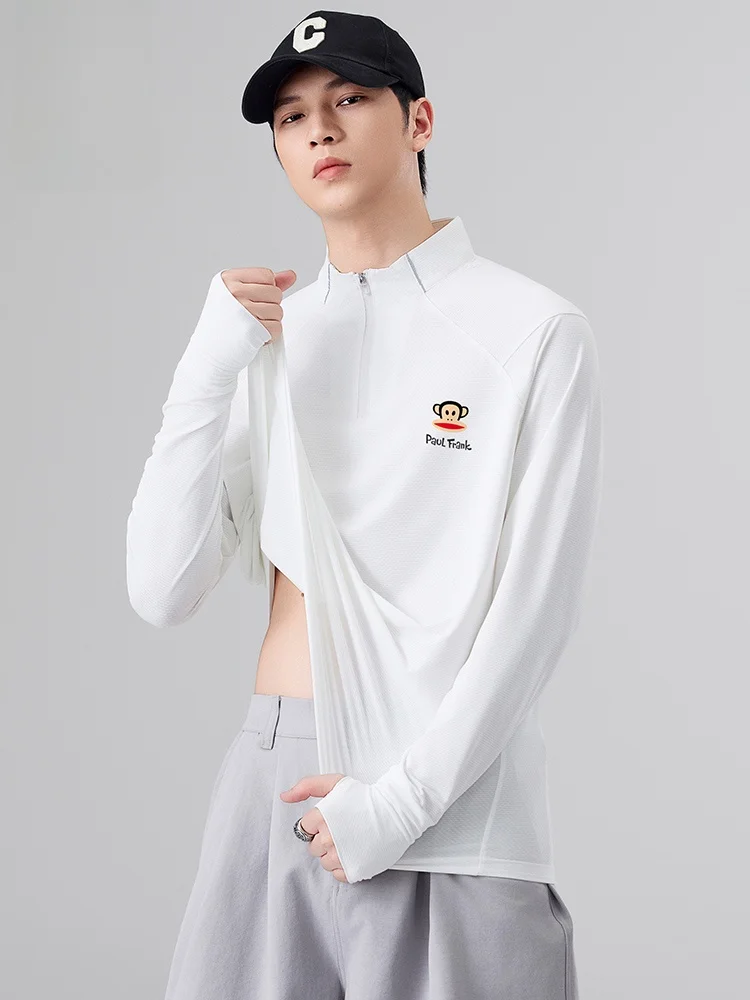 PaulFrank f Zipper Ice Silk Qui Dry Lightweight Long Sve Base irt Sun Protection Outdoor Men's T-irt Summer Faion
PaulFrank f Zipper Ice Silk Qui Dry Lightweight Long Sve Base irt Sun Protection Outdoor Men's T-irt Summer Faion