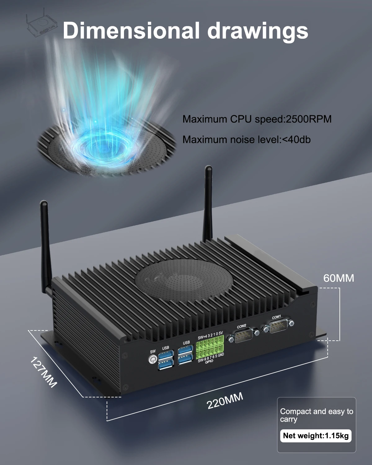 HYSTOU GPIO H6 Industrial Cooling Fan Mini PC Compact Extreme Computer Box for Intel Core CPU i5 10210U Win 11 Free Shipping
HYSTOU GPIO H6 Industrial Cooling Fan Mini PC Compact Extreme Computer Box for Intel Core CPU i5 10210U Win 11 Free Shipping
