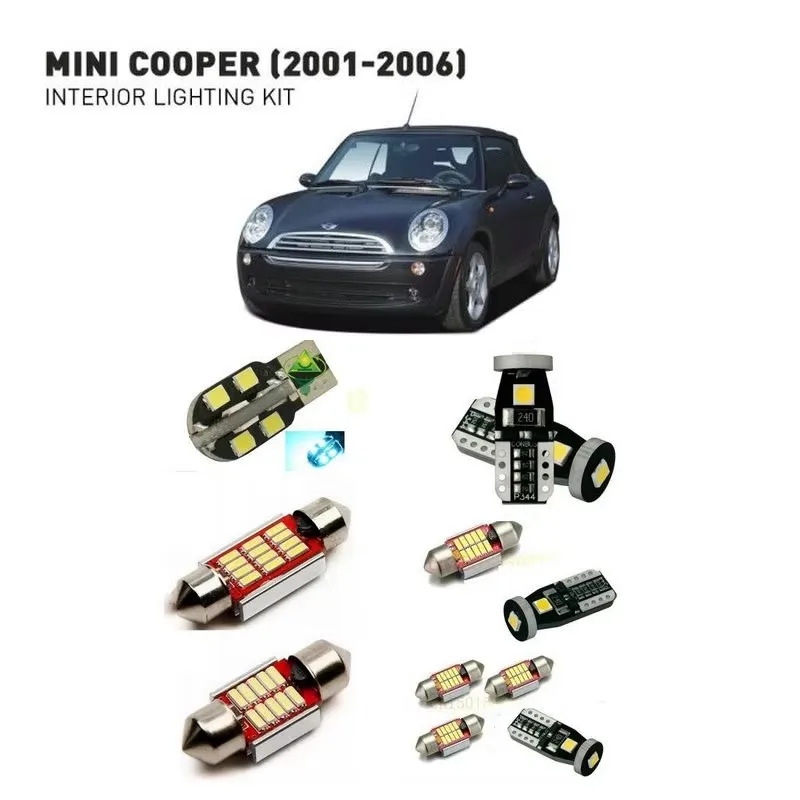 Для mini Cooper 2001-2006 14 шт. автомобильное светодиодное внутреннее освещение, автомобильная внутренняя лампочка, лампа для автомобилей, без ошибок
Для mini Cooper 2001-2006 14 шт. автомобильное светодиодное внутреннее освещение, автомобильная внутренняя лампочка, лампа для автомобилей, без ошибок