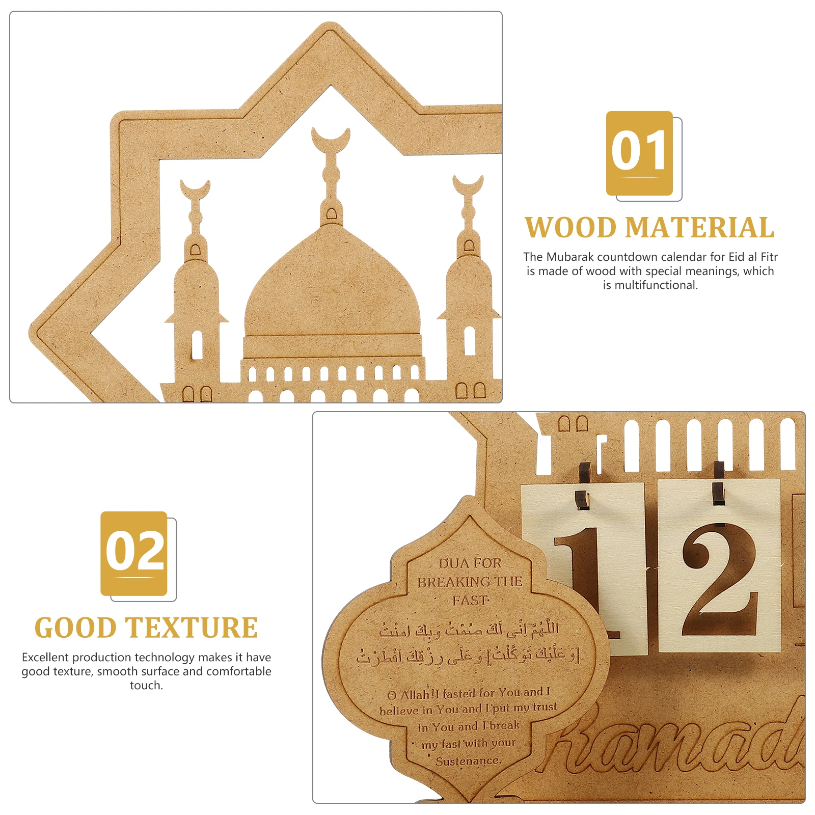 Decorations Wooden Calendar Office Advent Calendars Eid Mubarak Hanging Ornaments
Decorations Wooden Calendar Office Advent Calendars Eid Mubarak Hanging Ornaments