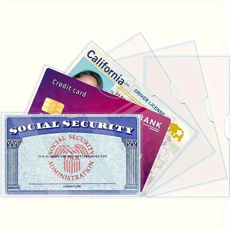 5 pieces/pack, 16 pieces/pack - Transparent PVC, waterproof and durable - Card protector - Suitable for social security cards, medical insurance cards, credit cards, nurse's ID card holders, detachable card sleeves, office supplies, classroom supplies
5 pieces/pack, 16 pieces/pack - Transparent PVC, waterproof and durable - Card protector - Suitable for social security cards, medical insurance cards, credit cards, nurse's ID card holders, detachable card sleeves, office supplies, classroom supplies