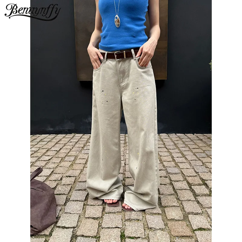 Benuynffy American Retro High Street Loose Wide Leg Pants Women 2026 Summer New Casual Paint Splash Straight Leg Denim Trousers
Benuynffy American Retro High Street Loose Wide Leg Pants Women 2026 Summer New Casual Paint Splash Straight Leg Denim Trousers
