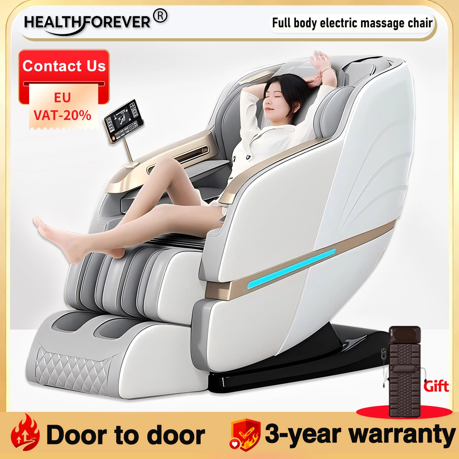 Premium Zero Gravity Massage Chair SL Track Design Full Body Air Compression Massage Foot Roller Bluetooth Home Luxury chair
Premium Zero Gravity Massage Chair SL Track Design Full Body Air Compression Massage Foot Roller Bluetooth Home Luxury chair