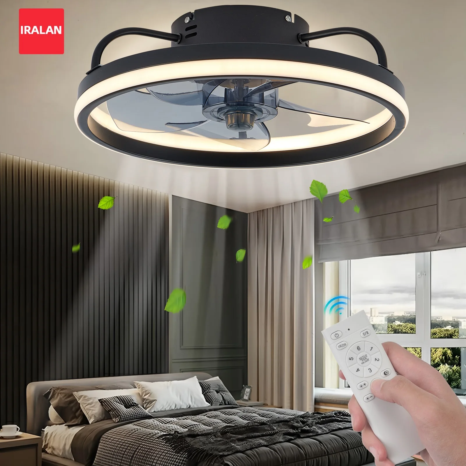 Modern Ceiling Fan with Lamp Remote Control Intelligent 6-speed Dimming Timing LED Electric Fan Cool Silent Ceiling Lamp Fan
Modern Ceiling Fan with Lamp Remote Control Intelligent 6-speed Dimming Timing LED Electric Fan Cool Silent Ceiling Lamp Fan