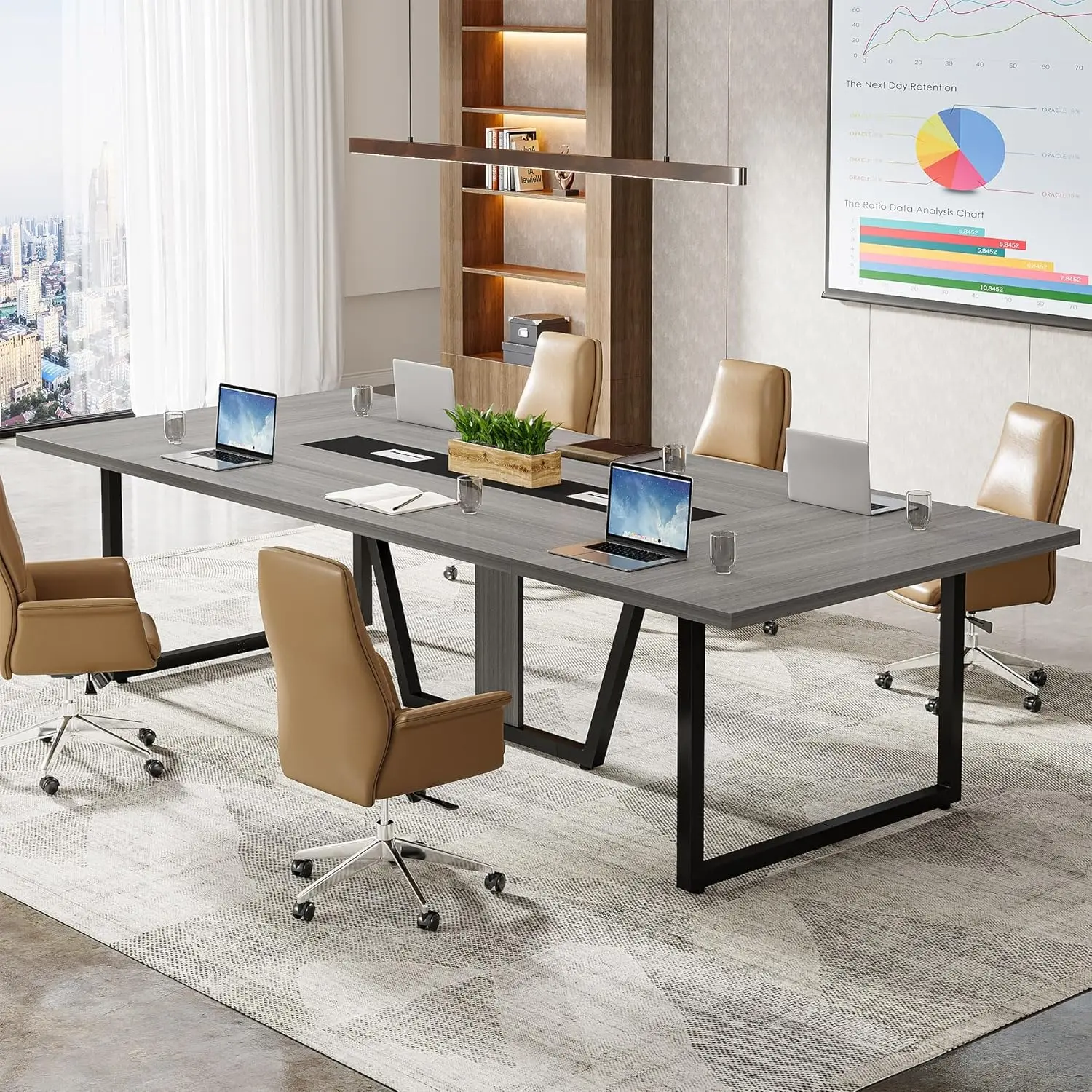 8FT Conference Table 10-Person Industrial Desk 94.5in Training Home Office Studio 2PCS, Custom
8FT Conference Table 10-Person Industrial Desk 94.5in Training Home Office Studio 2PCS, Custom