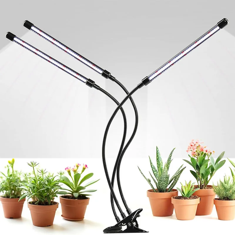 1/2pack 3-Head Clip Plant Grow Lights with Flexible Gooseneck 4/8/12H Timer 3 Spectral Modes and 5 Dimmable Levels for Indoor 
1/2pack 3-Head Clip Plant Grow Lights with Flexible Gooseneck 4/8/12H Timer 3 Spectral Modes and 5 Dimmable Levels for Indoor