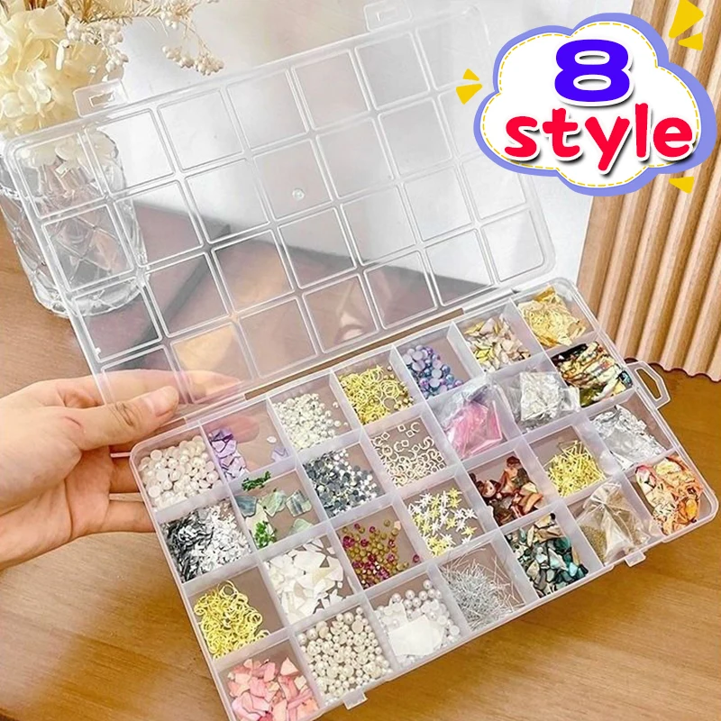 8 Style Transparent Plastic Storage Jewelry Box Compartment Adjustable Container Storage Boxes Beads Ring Earring Organizer Case
8 Style Transparent Plastic Storage Jewelry Box Compartment Adjustable Container Storage Boxes Beads Ring Earring Organizer Case