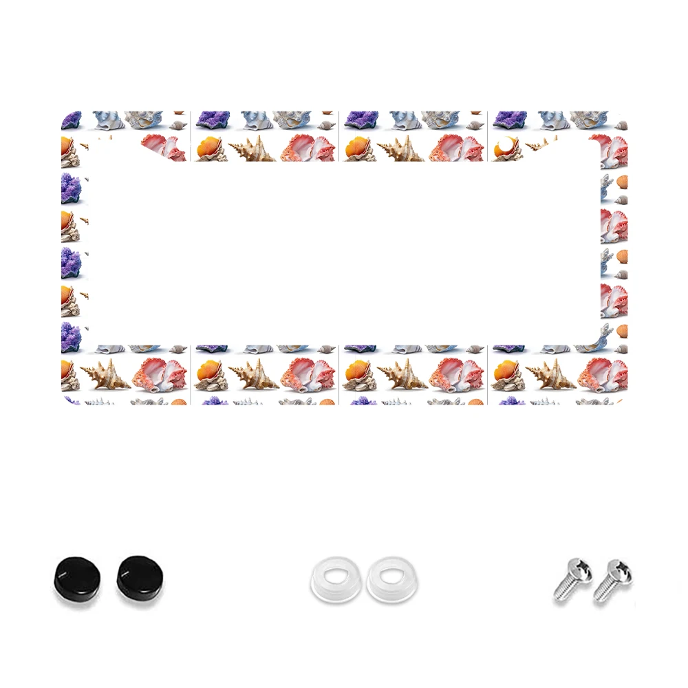 1pc Colorful Shell Pattern 2-Hole License Plate Frame, Aluminum Material, 6x12 Inches with Screw Set, Retro Novelty Car Decorat
1pc Colorful Shell Pattern 2-Hole License Plate Frame, Aluminum Material, 6x12 Inches with Screw Set, Retro Novelty Car Decorat