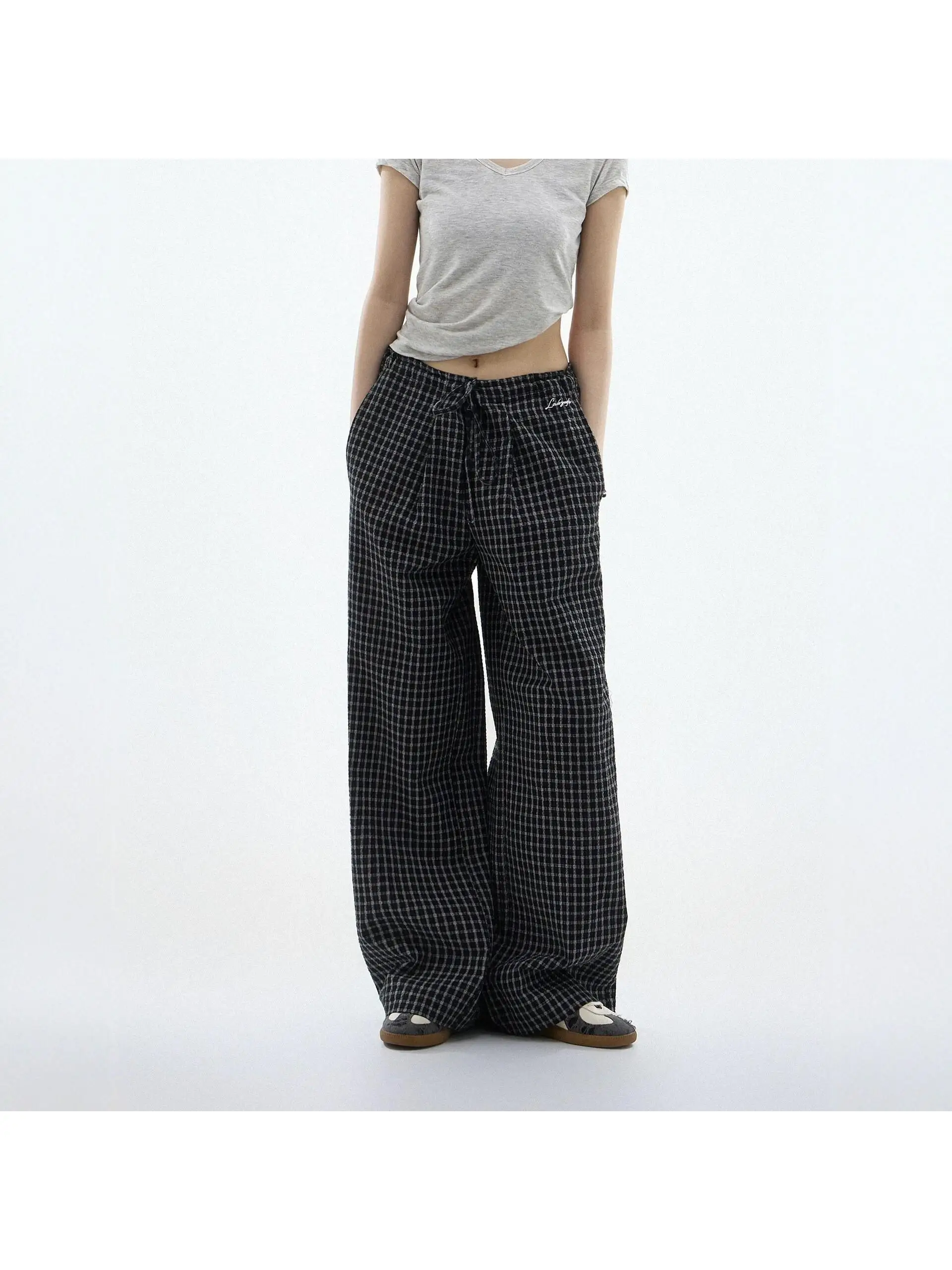 American Retro 2026 Spring Summer Thin Plaid Casual Pants Women's Low Waist Loose Wide Leg Pants Floor Length Pants
American Retro 2026 Spring Summer Thin Plaid Casual Pants Women's Low Waist Loose Wide Leg Pants Floor Length Pants