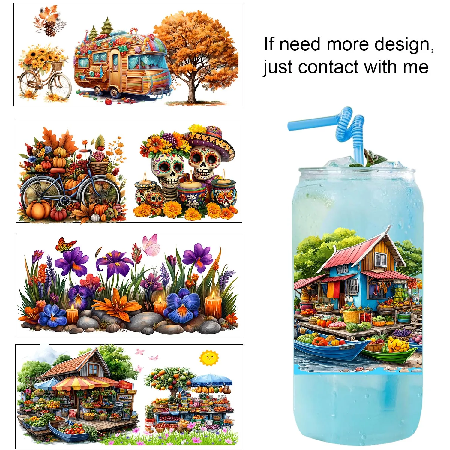 Cottagecore fall vibe easy peel waterproof Party DIY Decals 3D transfers uvdtf tumbler seal stickers 16oz uv dtf cup wraps
Cottagecore fall vibe easy peel waterproof Party DIY Decals 3D transfers uvdtf tumbler seal stickers 16oz uv dtf cup wraps