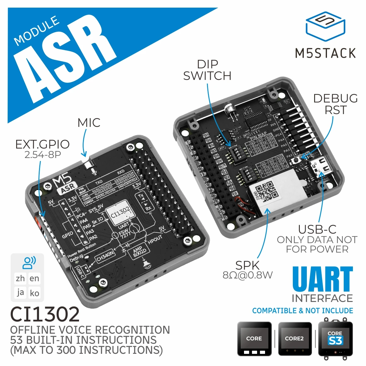 M5stack Official ASR Module (CI1302)