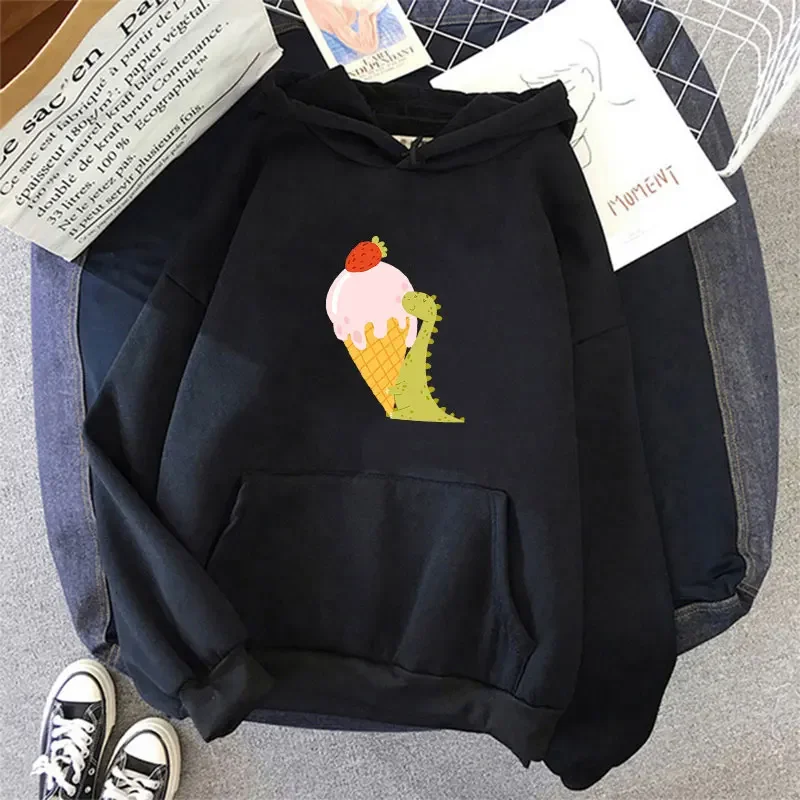Cute Dinosaur Eat Huge Ice Cream Print Hoodies Teens Daily Street Wear Spring Long Sleeve Sweaters Casual Funny Loose Hooded Top
Cute Dinosaur Eat Huge Ice Cream Print Hoodies Teens Daily Street Wear Spring Long Sleeve Sweaters Casual Funny Loose Hooded Top