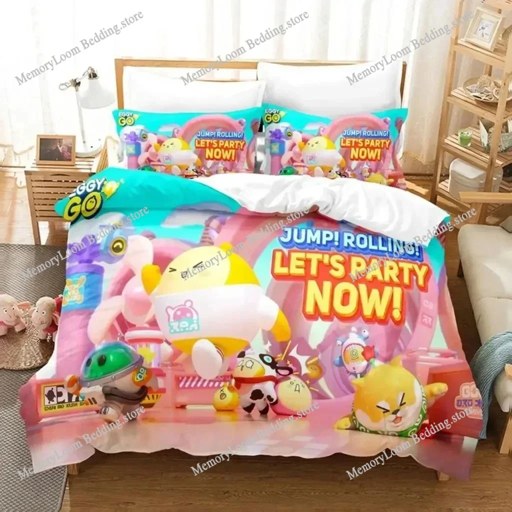 Cartoon Eggy Party Game Bedding Set Boys Girls Twin Queen Size Duvet Cover Pillowcase Bed Kids Adult Fashion Home Textileextile
Cartoon Eggy Party Game Bedding Set Boys Girls Twin Queen Size Duvet Cover Pillowcase Bed Kids Adult Fashion Home Textileextile