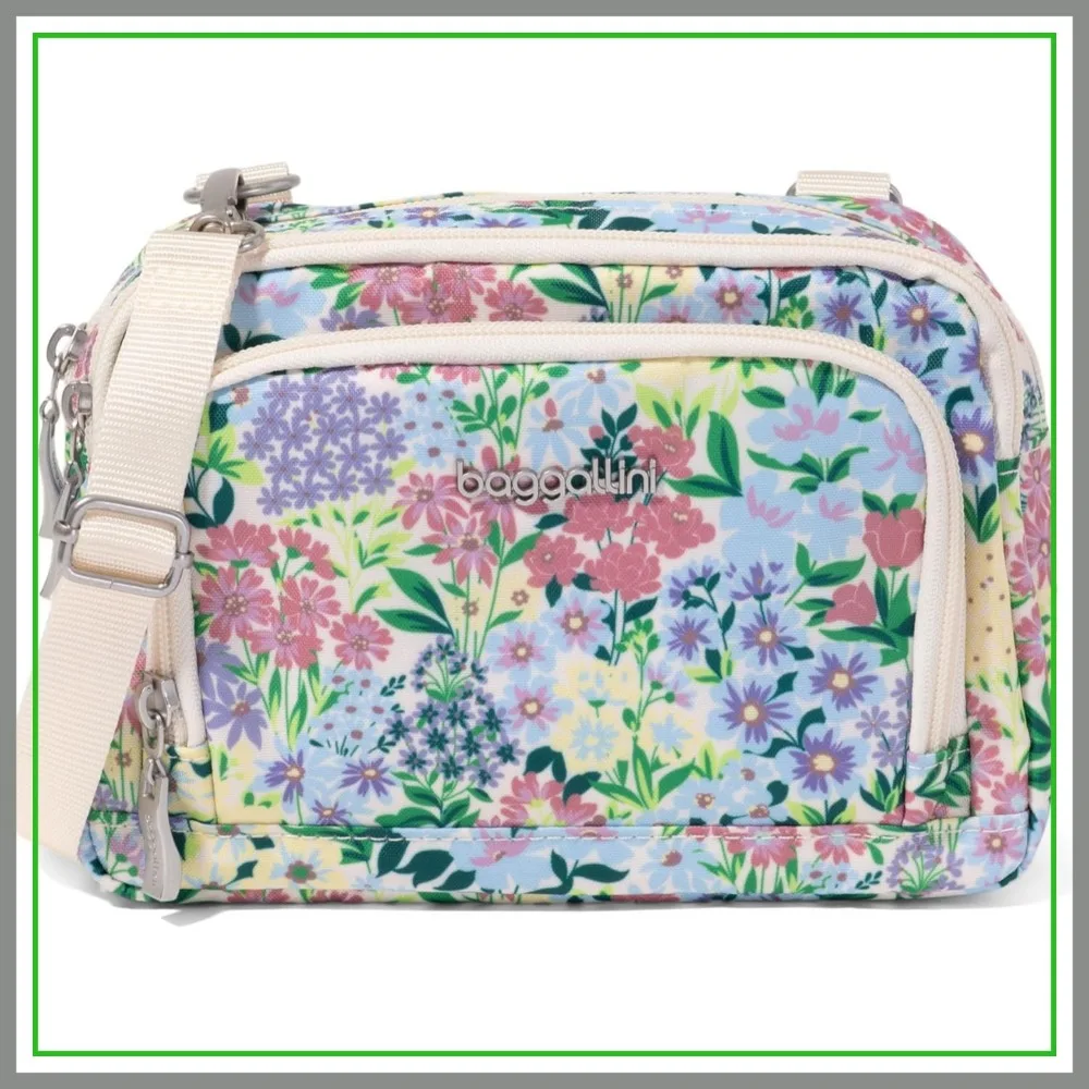 Triple Zip Crossbody Bag with Front Wallet RFID Blocking
Triple Zip Crossbody Bag with Front Wallet RFID Blocking