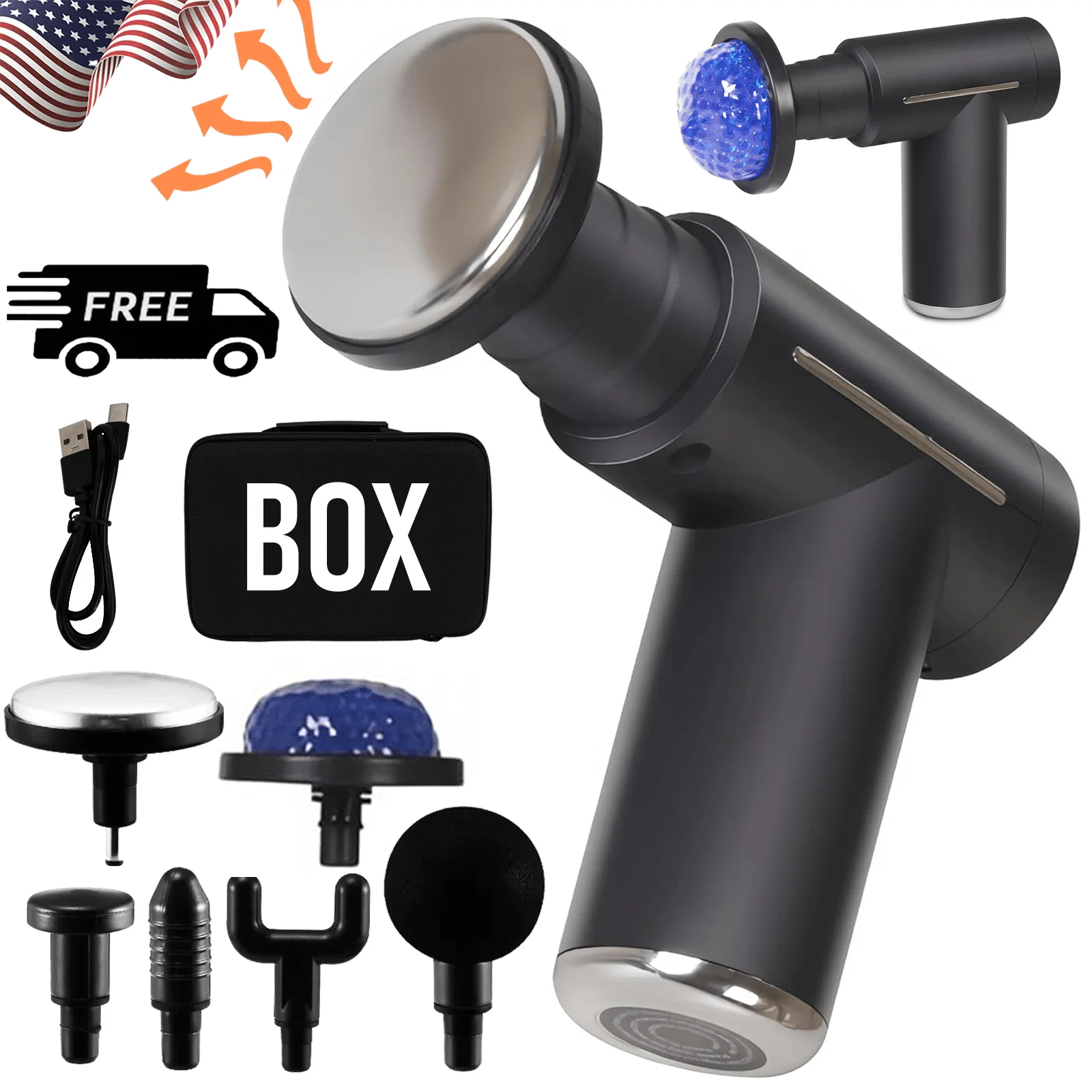 Massage Gun LCD Display Deep Tissue Percussion Massager For Athletes,Handheld Body Back Muscle Massager Gun With 8 Massage Heads
Massage Gun LCD Display Deep Tissue Percussion Massager For Athletes,Handheld Body Back Muscle Massager Gun With 8 Massage Heads