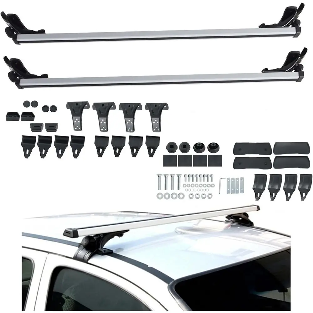 48 Inch Unil Car Top Roo Bar Lage Cargo Rack with 3 Kinds Clamp Silver
48 Inch Unil Car Top Roo Bar Lage Cargo Rack with 3 Kinds Clamp Silver