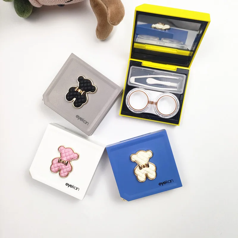 Portable Inlaid Rhinestone Little Bear Pattern Contact Lens Case Mini Travel Storage Box for Eyewear Lens Storage Box Mini
Portable Inlaid Rhinestone Little Bear Pattern Contact Lens Case Mini Travel Storage Box for Eyewear Lens Storage Box Mini