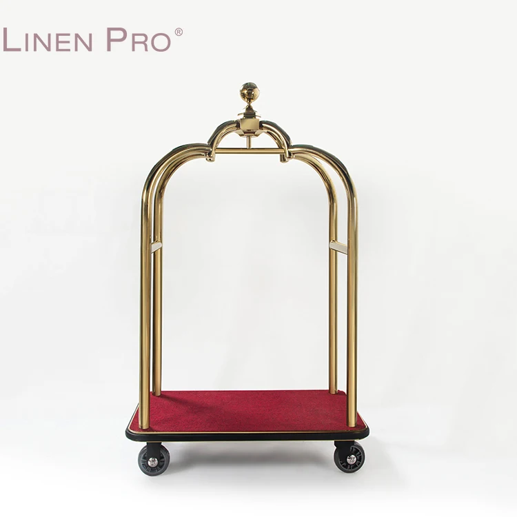 Stainless Steel Golden Color Hotel Suit case Trolley Luggage Cart
Stainless Steel Golden Color Hotel Suit case Trolley Luggage Cart