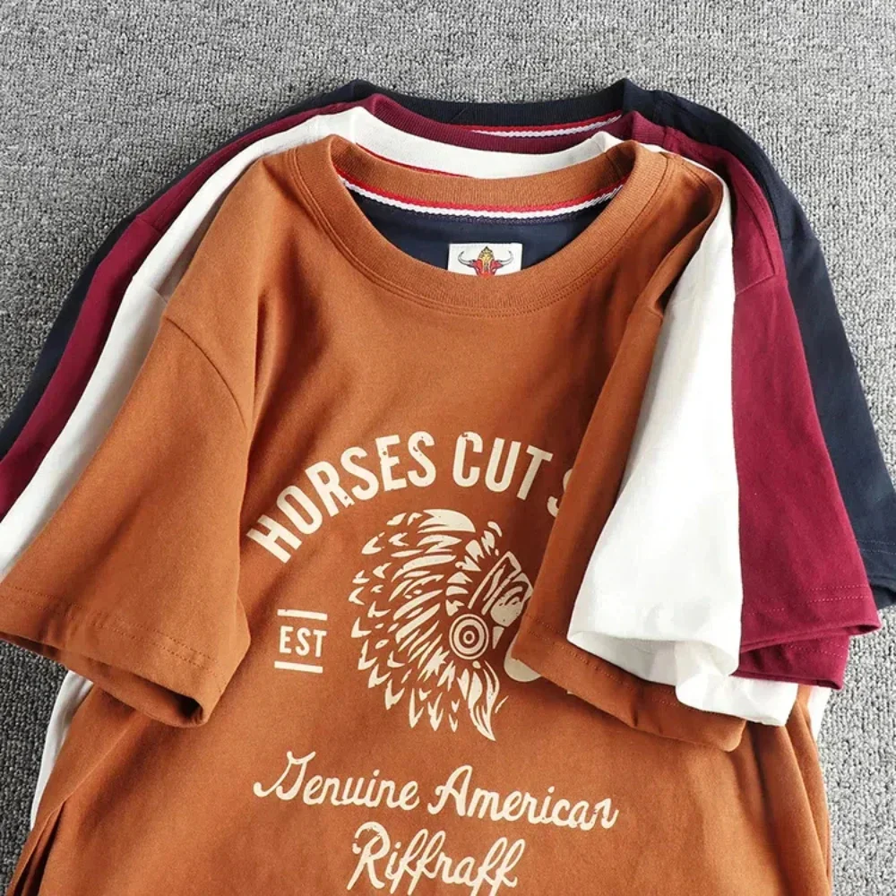 Мужская модная новая летняя футболка с короткими рукавами и принтом в стиле ретро, мужская хлопковая футболка с половиной стирки 
Мужская модная новая летняя футболка с короткими рукавами и принтом в стиле ретро, мужская хлопковая футболка с половиной стирки