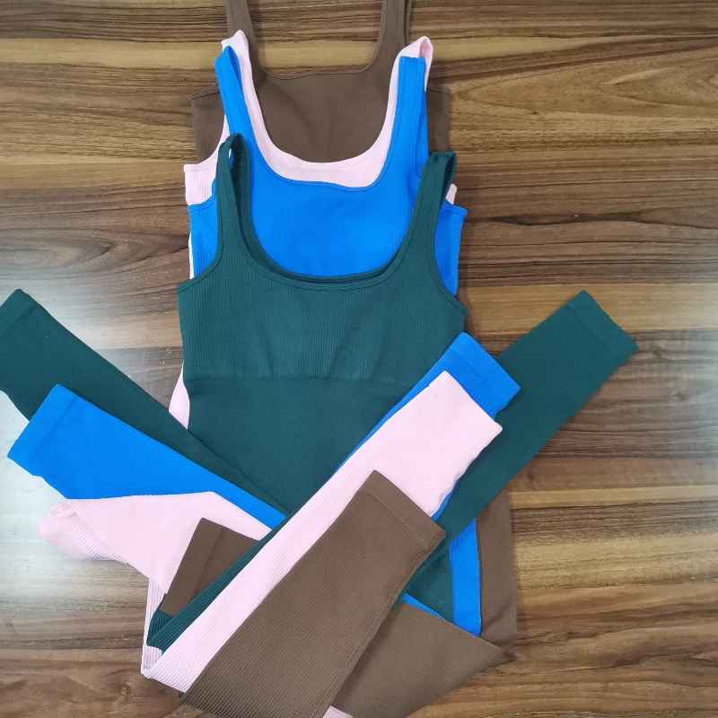 1pc Women's Seamless Ribbed Yoga Rompers One Piece Tank Tops Rompers Sleeveless Exercise Jumpsuits Gym Push Up Fitness Bodysuit
1pc Women's Seamless Ribbed Yoga Rompers One Piece Tank Tops Rompers Sleeveless Exercise Jumpsuits Gym Push Up Fitness Bodysuit