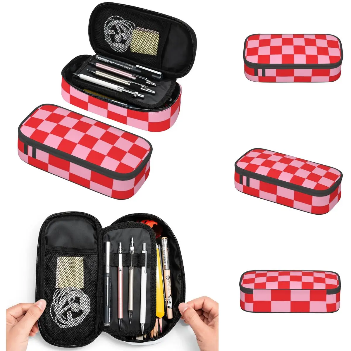Pink And Red Check Pencil Cases Large Storage Pen Bags Pen Box Pencil Pouch For Boys Girls Students Stationery School Office
Pink And Red Check Pencil Cases Large Storage Pen Bags Pen Box Pencil Pouch For Boys Girls Students Stationery School Office