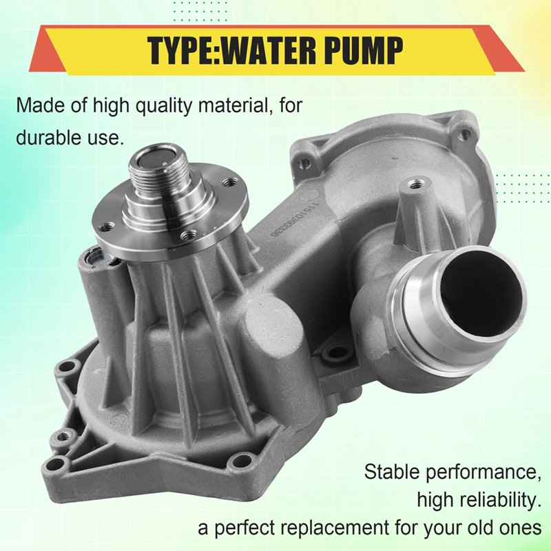 11511713266 Car Engine Coolant Water Pump For BMW 540I E39 1999-2003 740I 740Il E38 X5 E53 E52 11510393336 11511171266
11511713266 Car Engine Coolant Water Pump For BMW 540I E39 1999-2003 740I 740Il E38 X5 E53 E52 11510393336 11511171266
