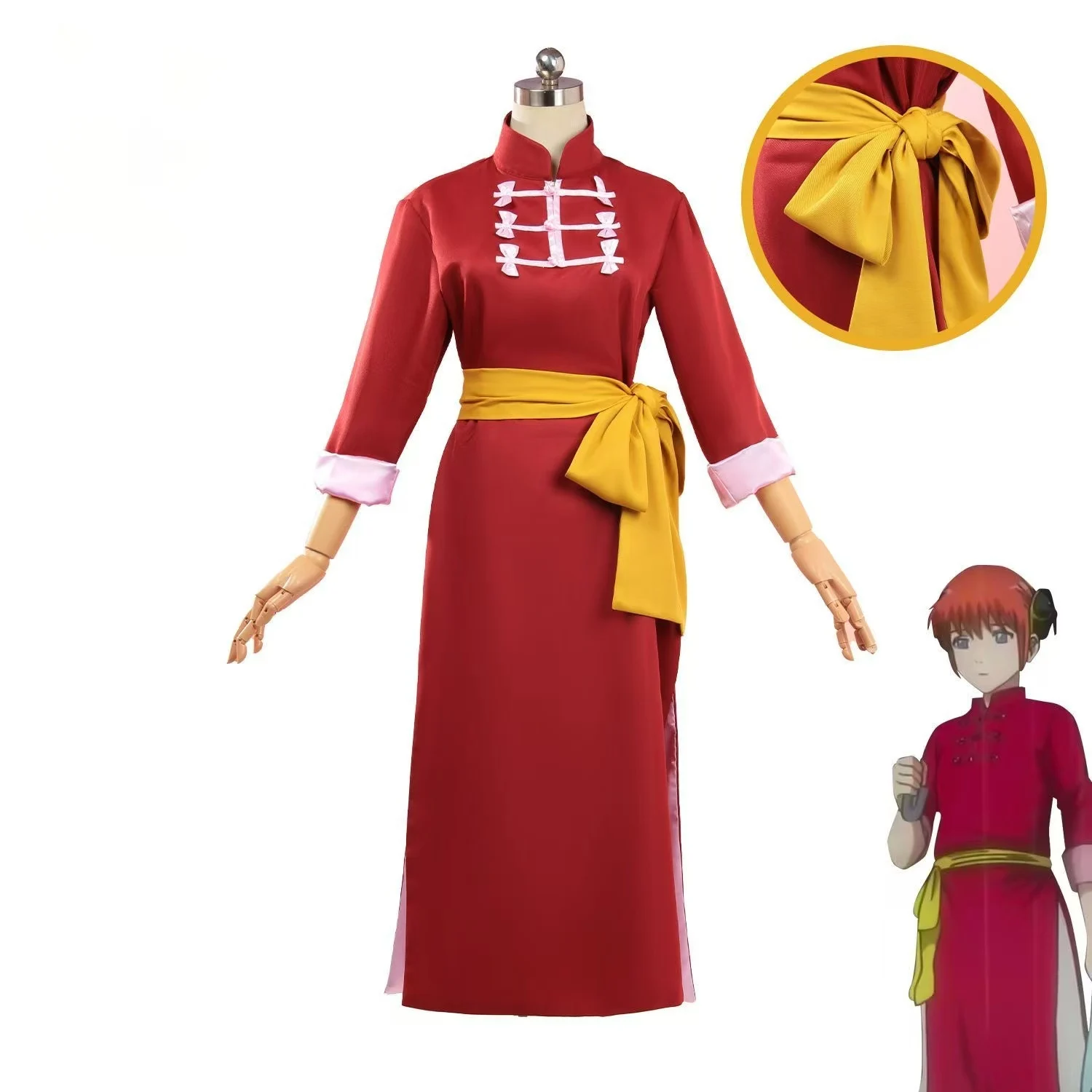 Gintama Kagura Cosplay Costume Yang Arc Red Chinese Style Kung Fu Outfit Full Set For Women Comic Con Halloween Party Role Play
Gintama Kagura Cosplay Costume Yang Arc Red Chinese Style Kung Fu Outfit Full Set For Women Comic Con Halloween Party Role Play
