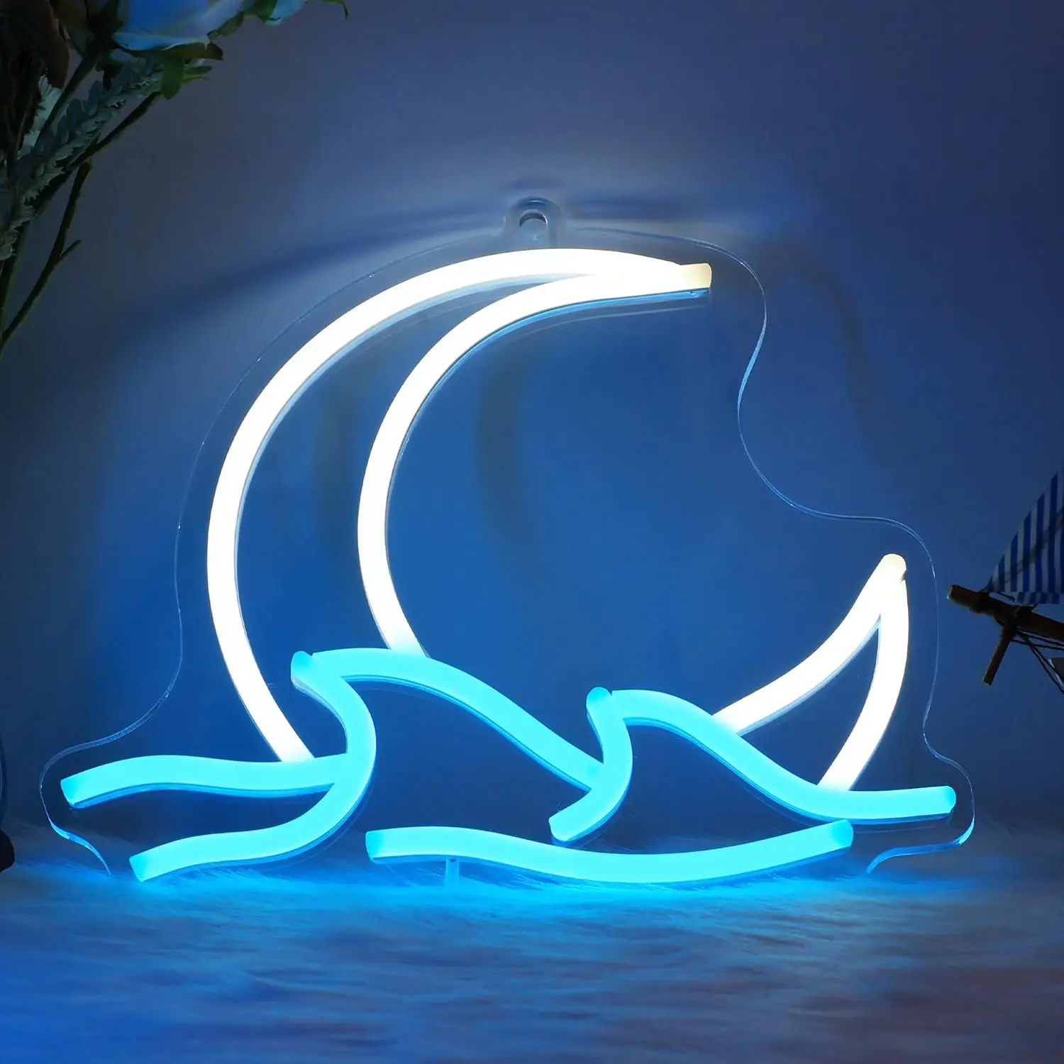 Moon Wave Neon Sign Energy-Efficient Night light for Bedroom Cafe Office Man Cave Beach Decor Wall Draw Birthday Art Gifts
Moon Wave Neon Sign Energy-Efficient Night light for Bedroom Cafe Office Man Cave Beach Decor Wall Draw Birthday Art Gifts