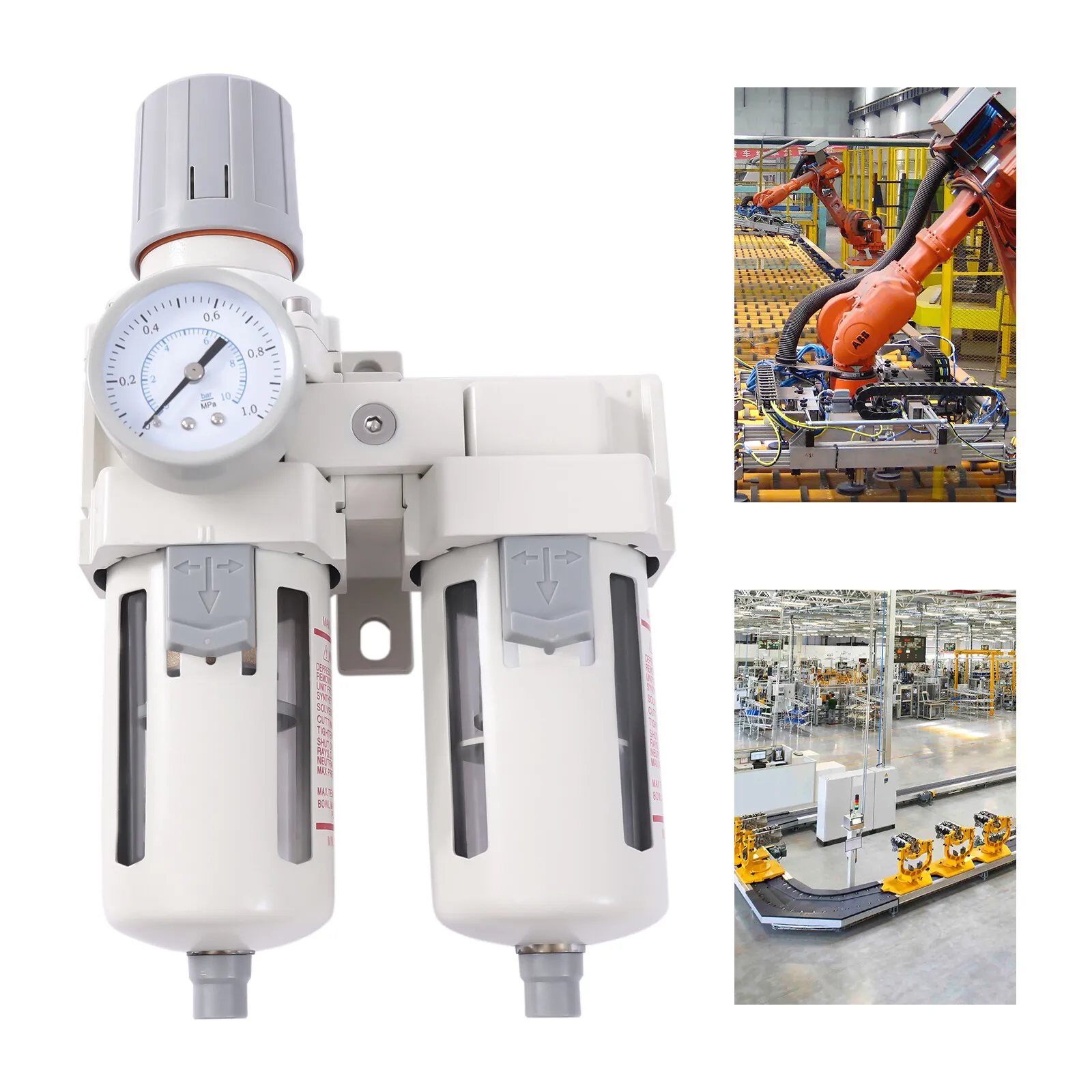 1/2'' NPT Air Dryer System Air Pressure Regulator Filter Water Trap Separator 4000L/min Double Filtration
1/2'' NPT Air Dryer System Air Pressure Regulator Filter Water Trap Separator 4000L/min Double Filtration